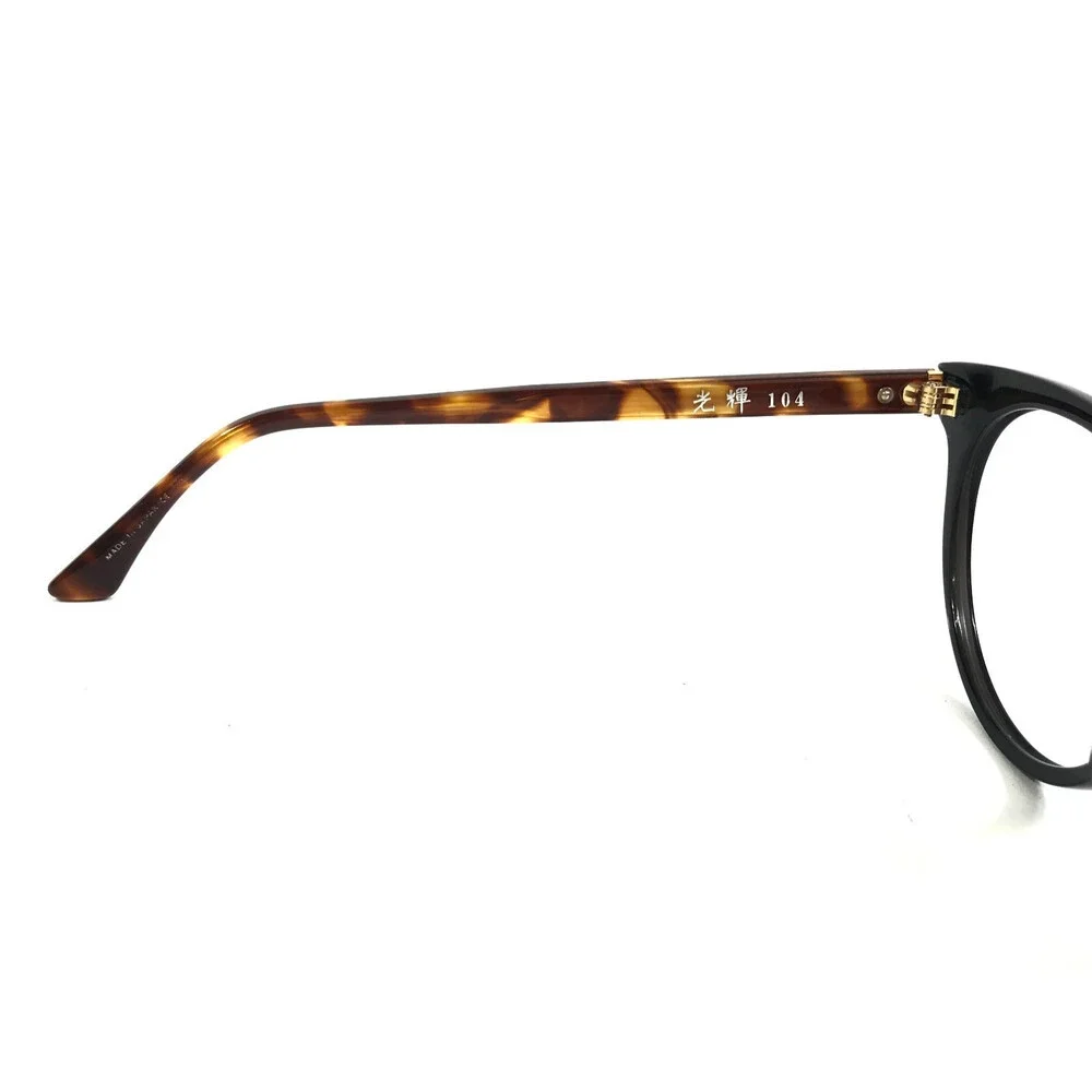 Masunaga Eyeglasses Frames 104 #39 Black Demi Shiny Black Tortoise 53-17-145